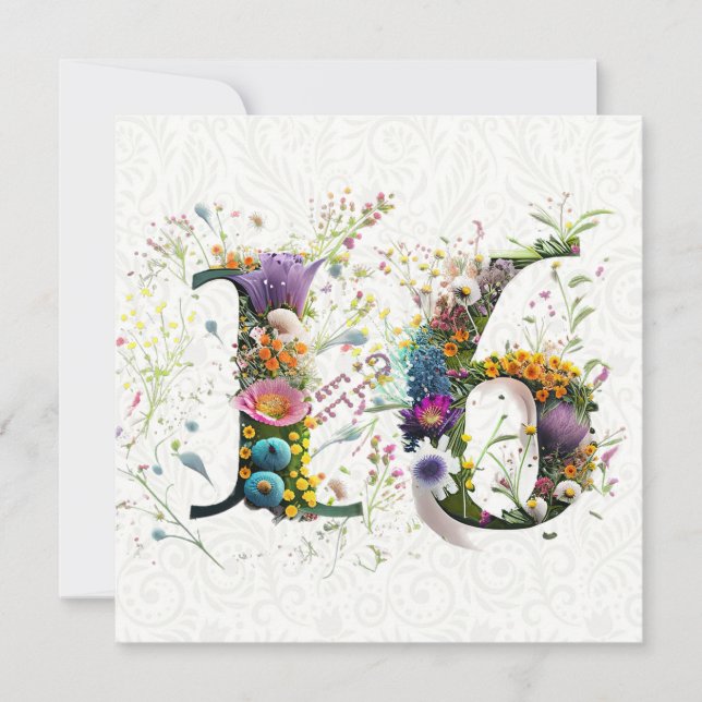 Carte Sweet 16 Joyeux Anniversaire Fleur sauvage Texte (Devant)