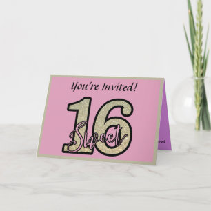 Carte Sweet 16 Personnaliser d'invitation fête d'anniver