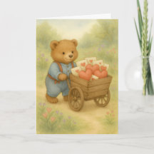 Sweet Bear Valentine Hearts | Whimsical Woodland 