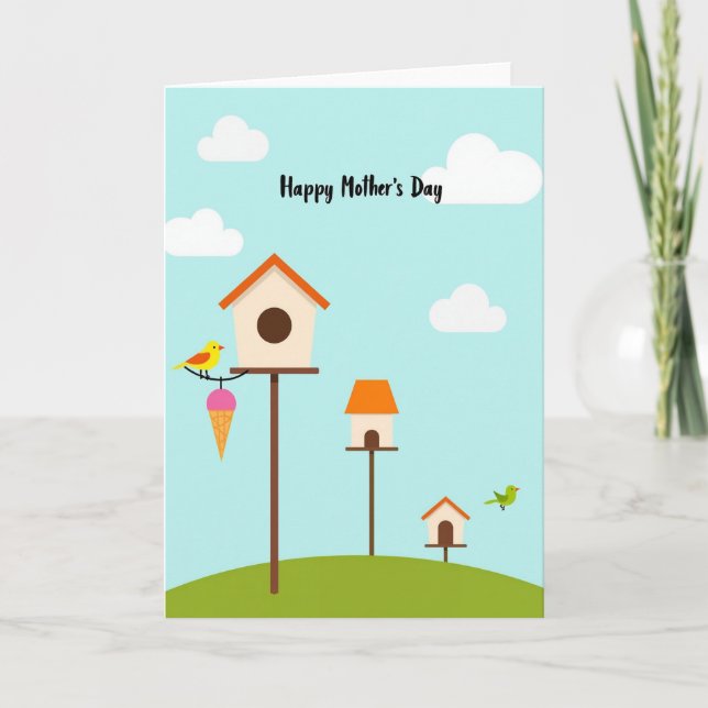 Carte Sweet Birdhouse Mothers Day Card (Devant)