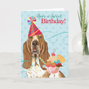 Carte Sweet Birthday Basset Hound