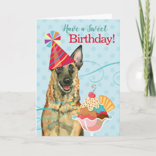Carte Sweet Birthday Malinois