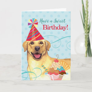 Carte Sweet Birthday Yellow Lab