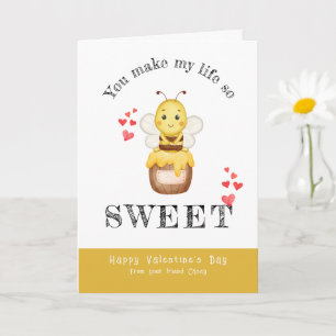 Carte Sweet Bumble Bee Valentine's Day Card