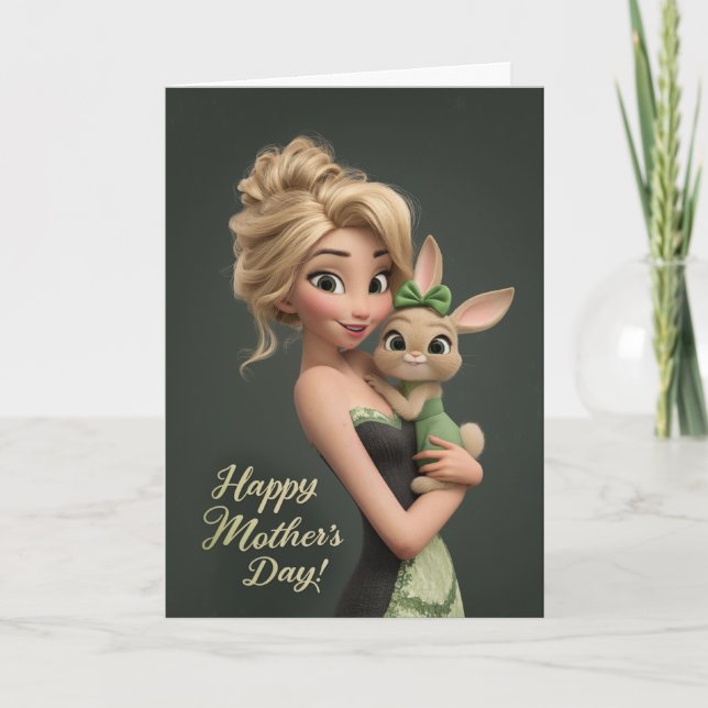 Carte Sweet Bunny Mother’s Day Card for Mom (Devant)