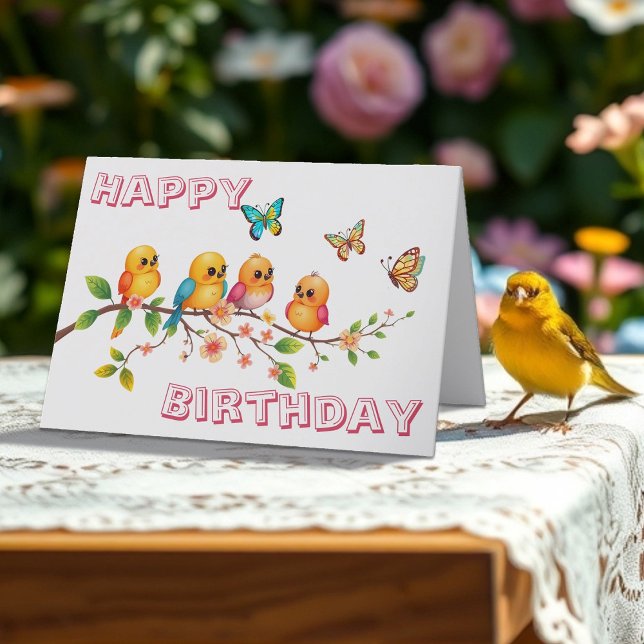 Carte Sweet Chirpy Birthday (Créateur téléchargé)