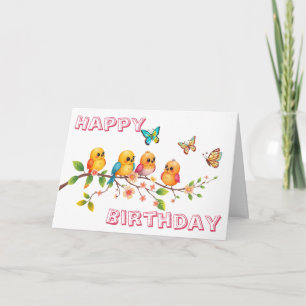 Carte Sweet Chirpy Birthday