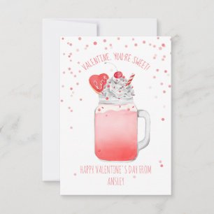 Carte Sweet Cookie Milkshake Classroom Valentine