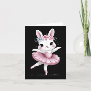 Carte Sweet Dancing Ballerina Bunny Ballet Rabbit Girl E