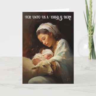 Carte Sweet Dreams in the Manger Lowly Christmas Card