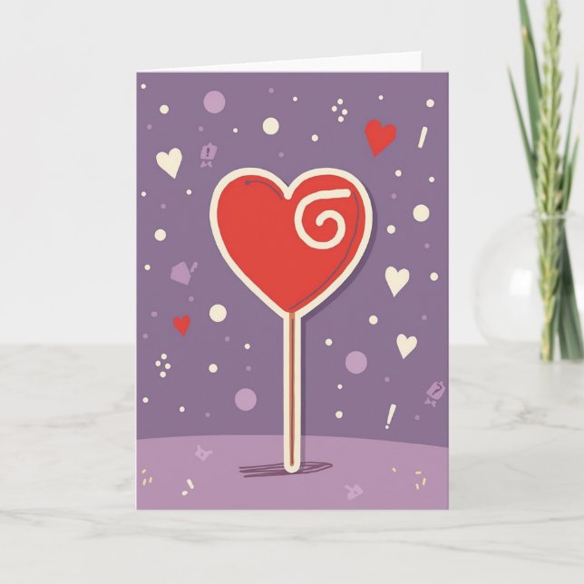 Carte Sweet Heart Lollipop Card (Devant)