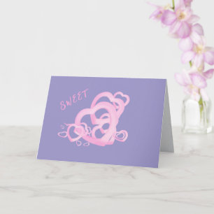 Carte Sweet Hearts rose Valentin souhaite des salutation