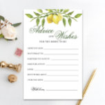 Carte Sweet Lemons & Greenery Conseil et Waches<br><div class="desc">Elégante carte de conseil et de souhaits pour la verdure de Rose Bleu. Pour une personnalisation supplémentaire,  n'hésitez pas à me contacter !</div>