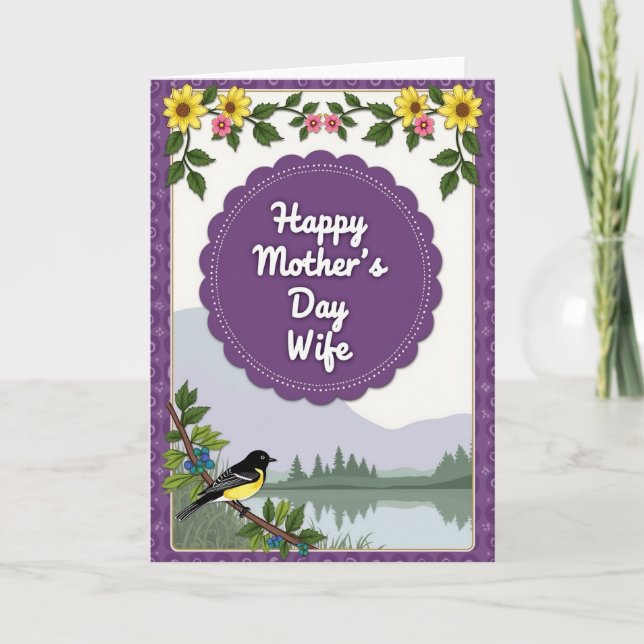 Carte Sweet Mothers Day Lake Bird Card (Devant)