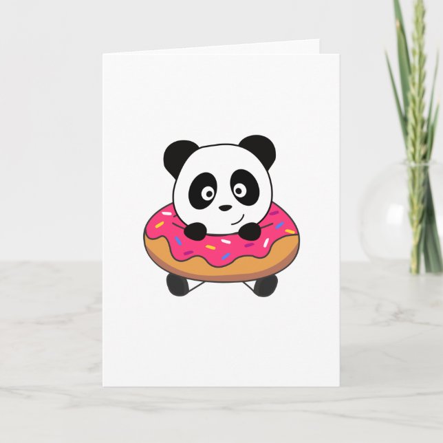 Carte Sweet Panda Bear Pandas Donut Streusel (Devant)