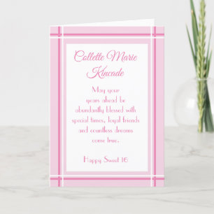 Carte Sweet personnalisée 16 anniversaire