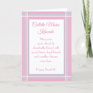 Carte Sweet personnalisée 16 anniversaire