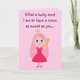 Carte Sweet Princess Joyeuse Tante d'anniversaire à la n