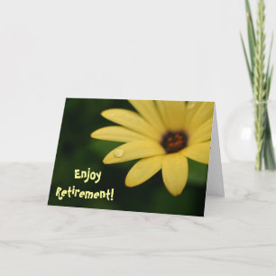Carte Sweet Retirement drôle citation jaune fleur