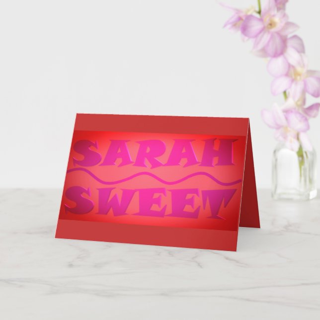Carte Sweet Sarah couleurs chaud rose et orange brûlé (Orchidée)