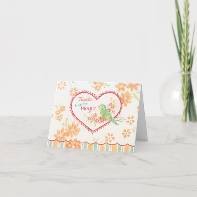 Carte Sweet Tweets Bird Blank Any Occasion Note Card (Devant)