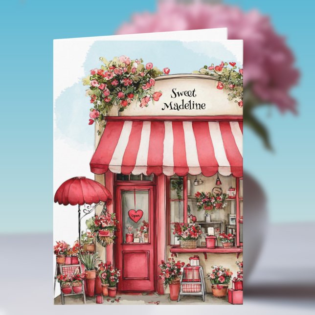 Carte Sweet Valentine Flower Shop Personalized (Créateur téléchargé)