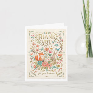 Carte Sweet Woodland   Merci pour votre gentillesse