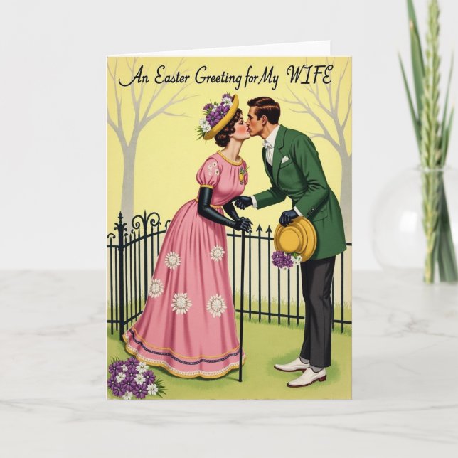 Carte Sweetheart Kiss Vintage Style Card (Devant)