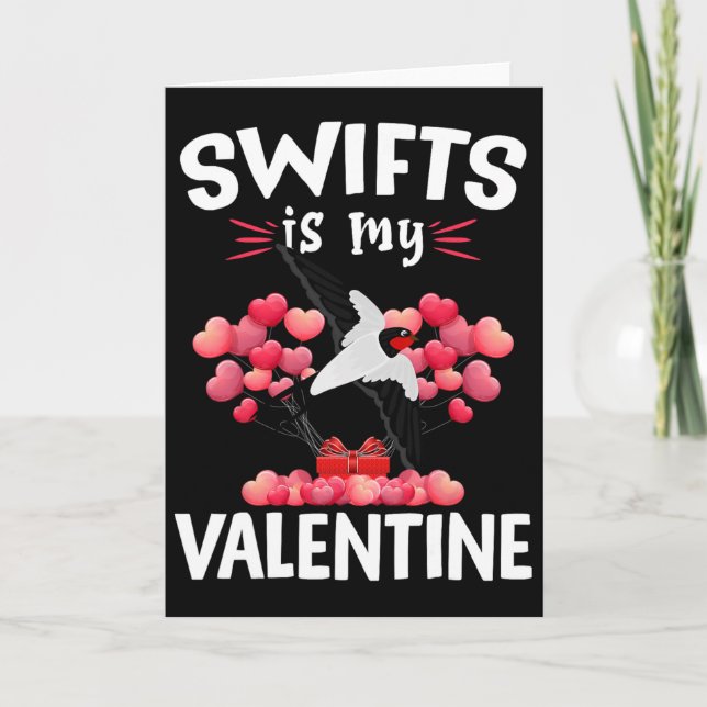 Carte Swifts est mon Valentin Joyeuse Saint-Valentin Swi (Devant)