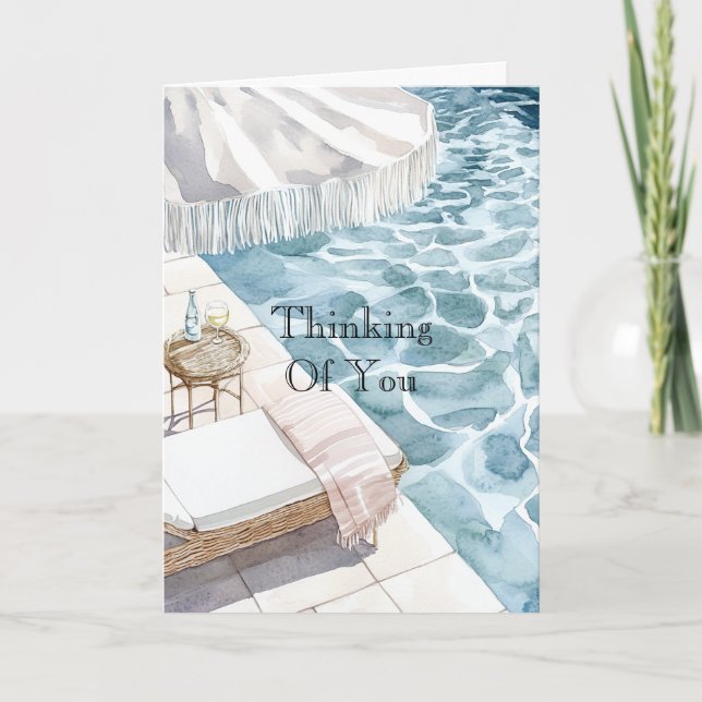 Carte Swimming Pool Thinking of You (Devant)