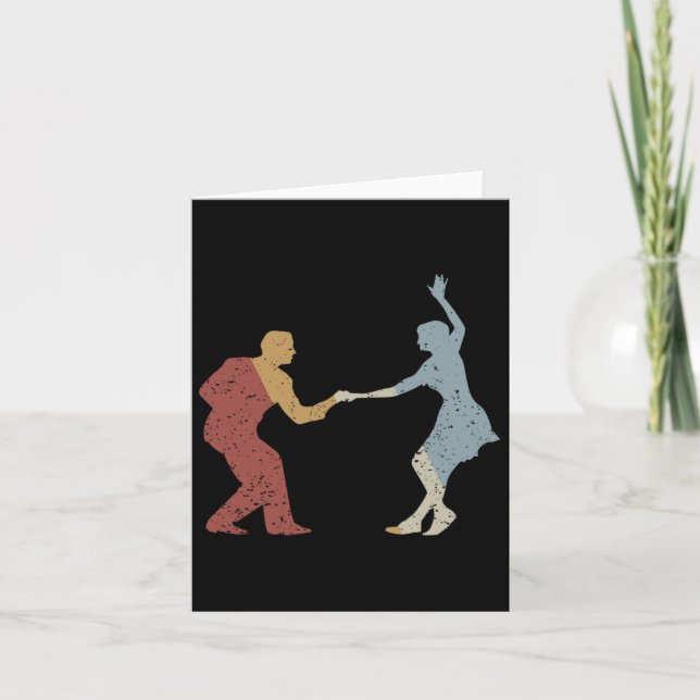 Carte Swing Dance Retro Style Vintage (Devant)