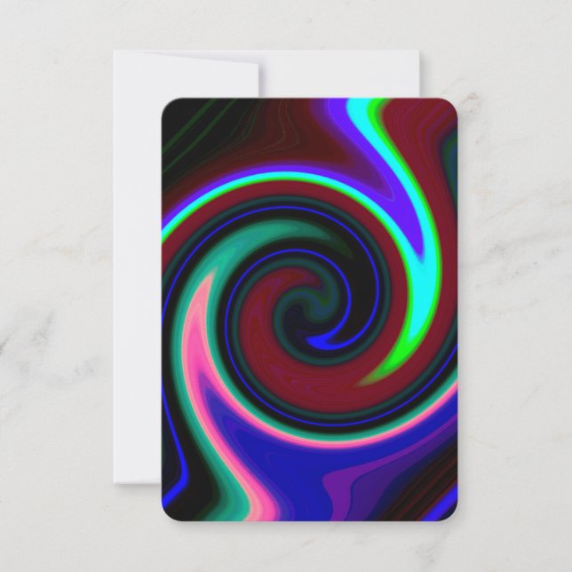 Carte Swirl Retro Neon (Devant)