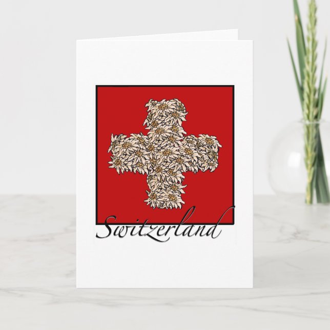 Carte Swiss Edelweiss Cross (Devant)
