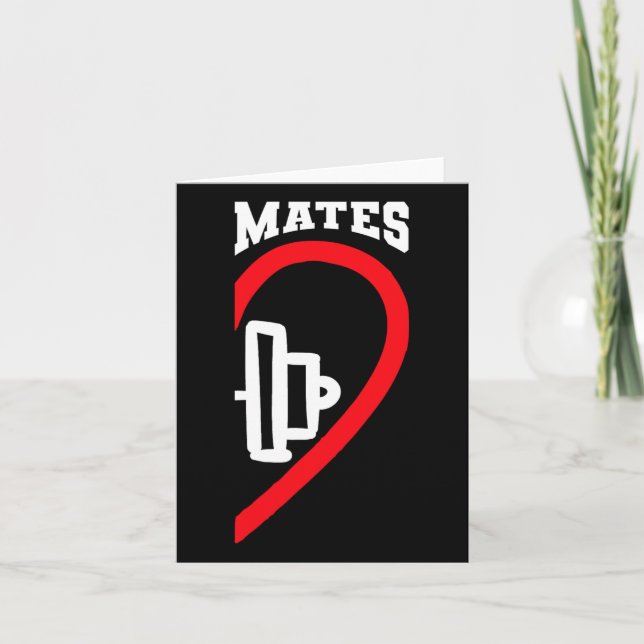 Carte Swole Mates Cute Workout Matching Couples Valentin (Devant)