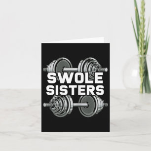 Carte Swole Sisters Powerlifting Gym entraînement Swole 