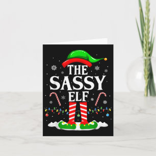 Carte Sy Elf Xmas Funny Matching Family Group Christ