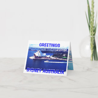 Carte Sydney 2, SALUTATIONS, SYDNEY AUSTRALIE, SYDNEY…