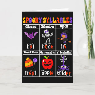 Carte Syllabes Sombres Professeur Drôle Éducation Hallow