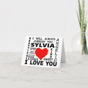 Carte Sylvia Je t'aime