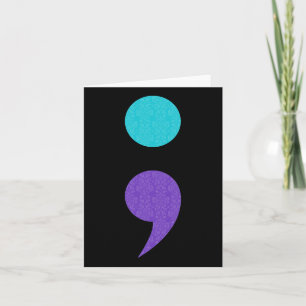 Carte Symbole Art cool Du Semicolon Pour La Prévention D
