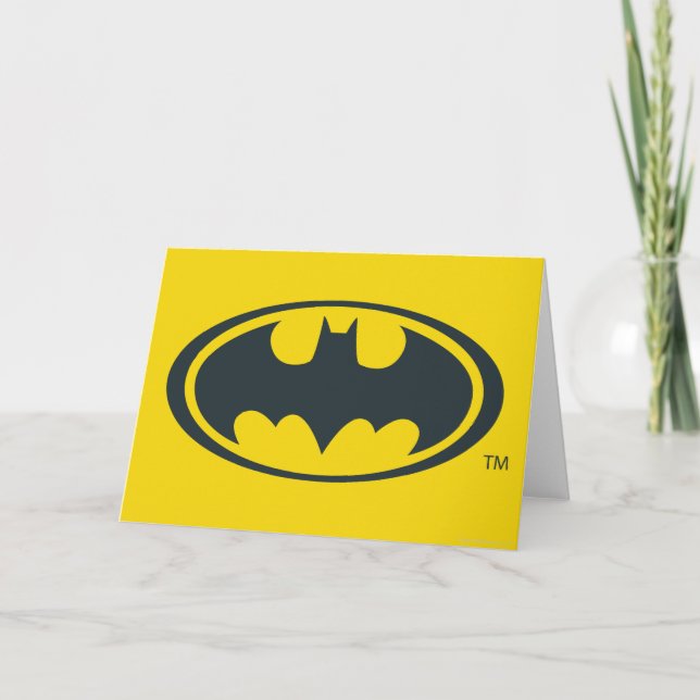 Carte Symbole Batman | Logo noir et blanc (Devant)