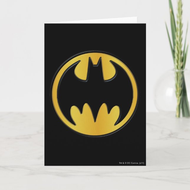 Carte Symbole Batman | Logo rond classique (Devant)