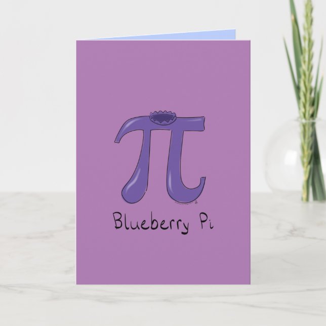 Carte Symbole Blueberry Pi mignon enseignant math (Devant)