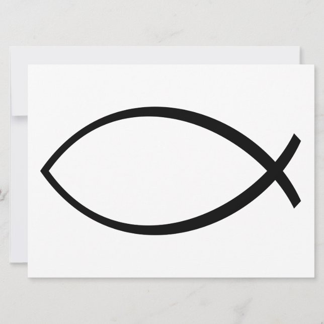 Carte Symbole Christian Fish (Ichthys) (Devant)