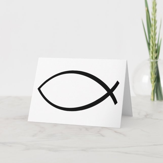Carte Symbole Christian Fish (Ichthys) (Devant)