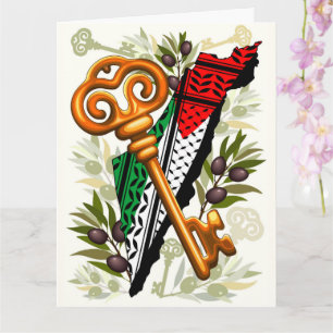 Carte Symbole clé palestinien du droit au retour