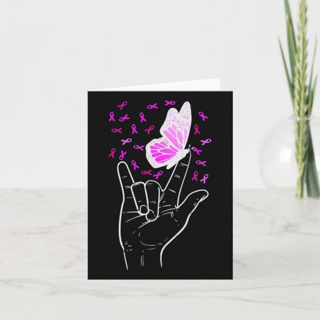 Carte Symbole d'amour de l'asl Papillon Sensibilisation  (Devant)