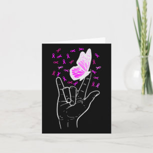 Carte Symbole d'amour de l'asl Papillon Sensibilisation