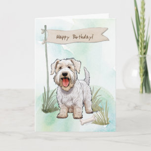 Carte Symbole d'anniversaire de Sealyham Terrier Chien d
