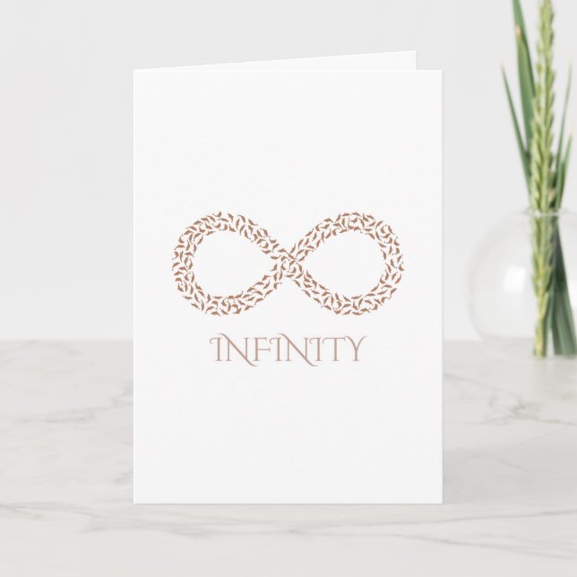 Carte Symbole de feuille d'infini Anniversaire (Devant)